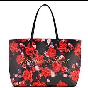 Victoria’s Secret Large Red Rose floral Tote
